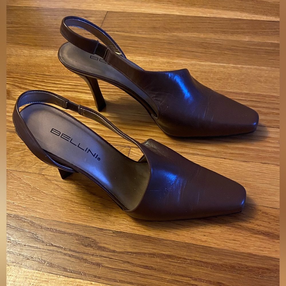 Bellini Women's Chocolate Brown Slingback Heels